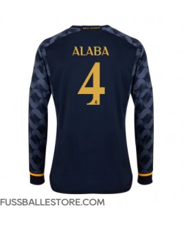 Günstige Real Madrid David Alaba #4 Auswärtstrikot 2023-24 Langarm